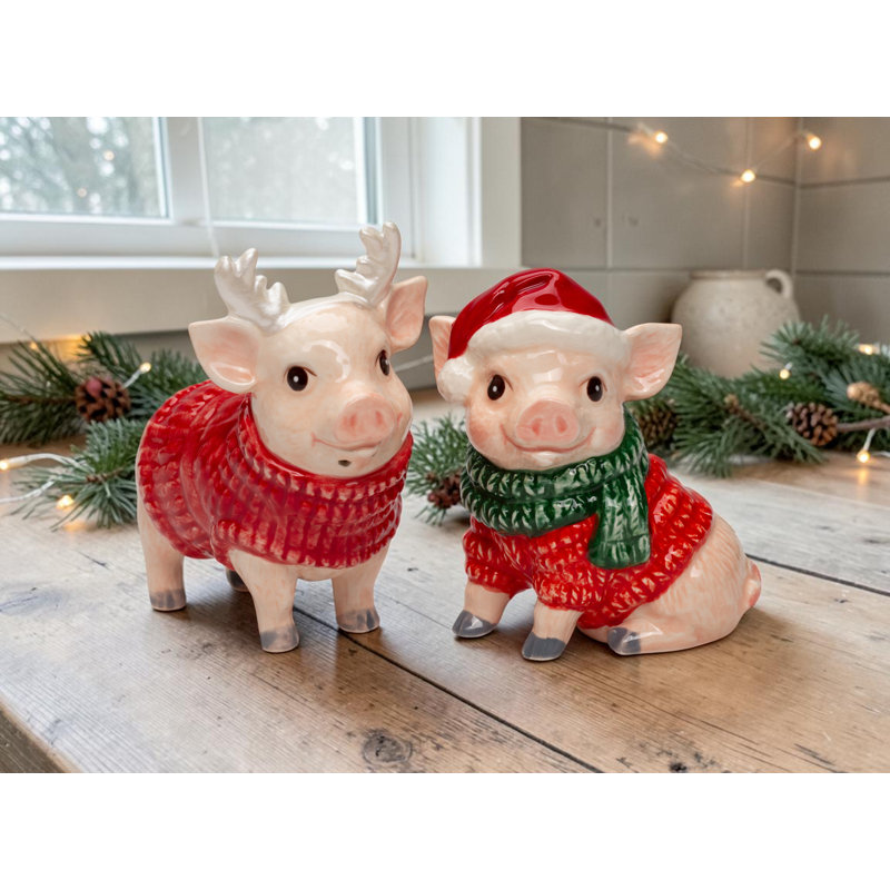 Christmas Pigs Salt And Pepper