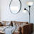Kamer 71'' Black Torchiere Floor Lamp with Outlet