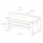 Rectangular Acacia Outdoor Coffee Table , 36'' in. W 20'' in. D