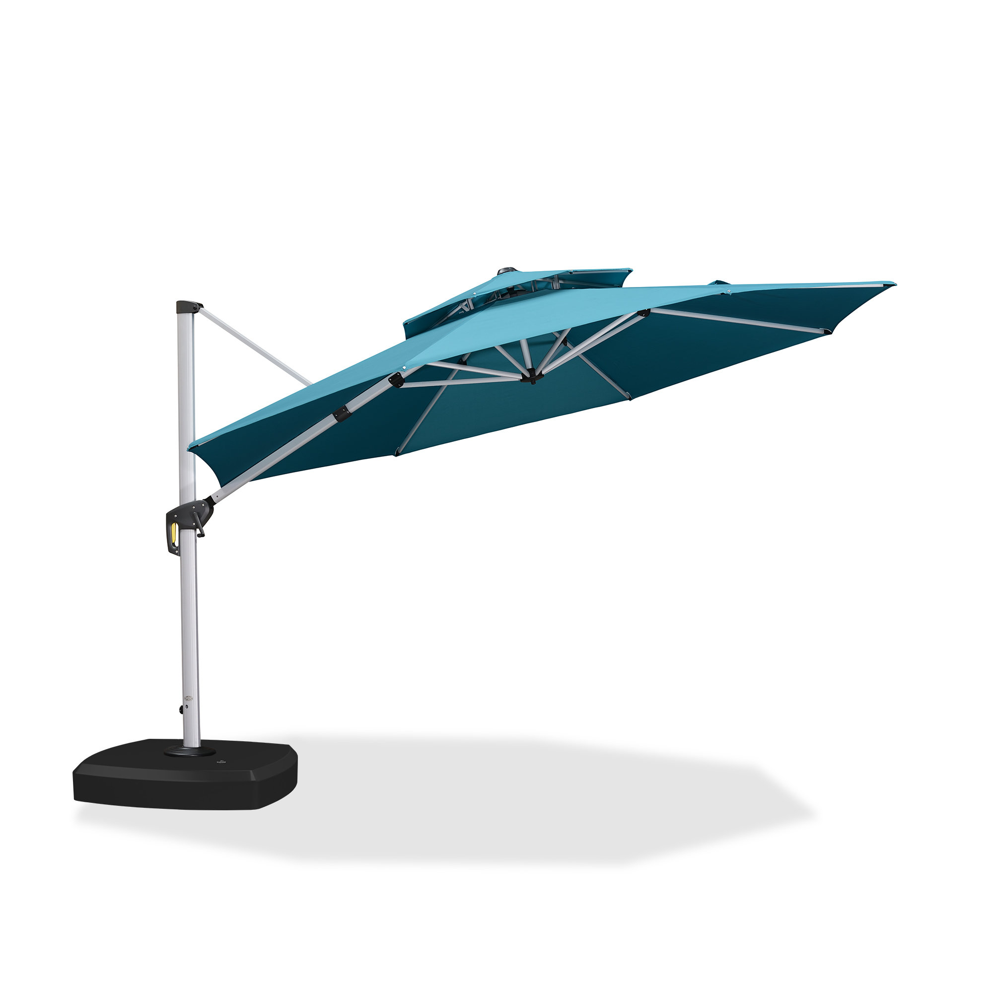 Hokku Designs 144'' Outdoor Double Top Round Patio Umbrella with