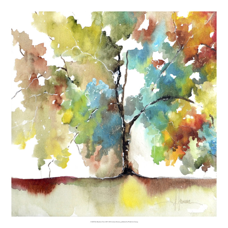 Rainbow Trees III, H 20 po x l 20 po x P 1,25 po