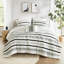 Literie King Size 7 pièces à rayures. 100 % microfibre. Confort exceptionnel et grande fiabilité. Design à rayures tendance. Convient à tous les styles de chambre. Infroissable et facile d'entretien.
