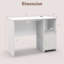 Bureau d'ordinateur rectangulaire avec armoire Gus