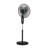 BLACK+DECKER BFSD116B 16" Oscillating Dual-Blade Stand Fan with Remote, Adjustable Height, Black