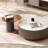 Modern Round White Nesting Coffee Table Set