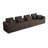 106.3" L-Shaped Corduroy Modular Sectional Sofa, Compressed Convertible Sleeper Bed, Upholstered Comfy Couch For Small Space, No Assembly Required-1168654818
