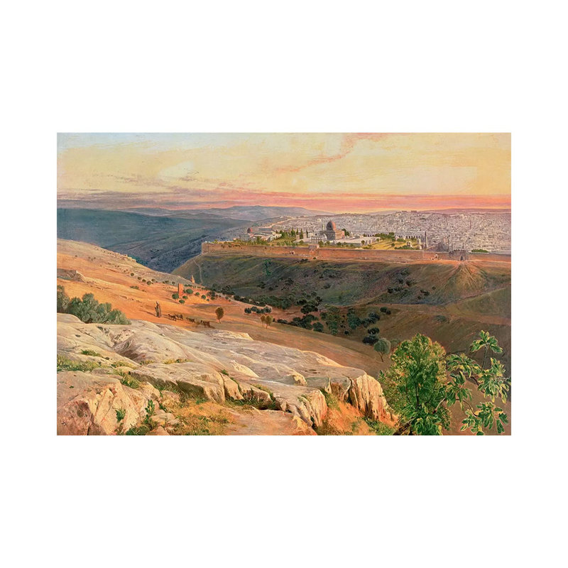 Jérusalem du mont des Oliviers, 1859 - Giclée sur toile tendue avec châssis, H 40 po x l 60 po