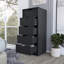 Commode Kamran, cinq tiroirs Narrows, finition blanche-649732669