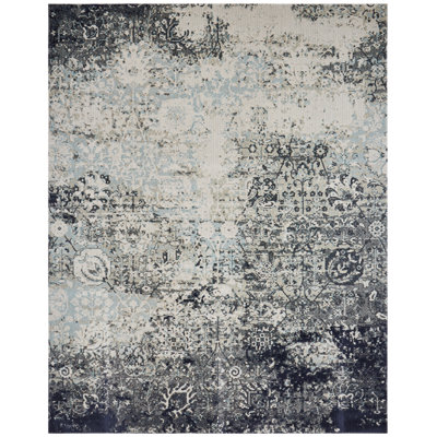 Pocasset Abstract Area Rug in Blue/Gray/Navy