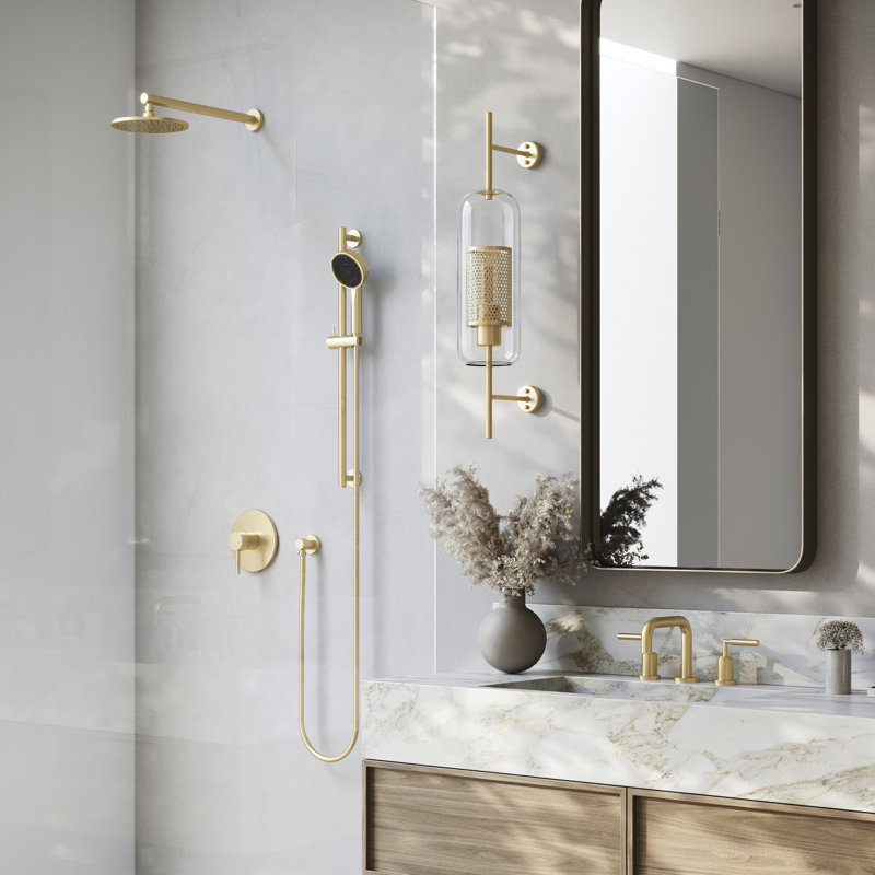 Shower Faucet, Polished Gold