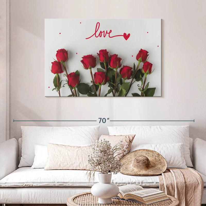 Harnek Love Red Roses, H 30 po x l 45 po