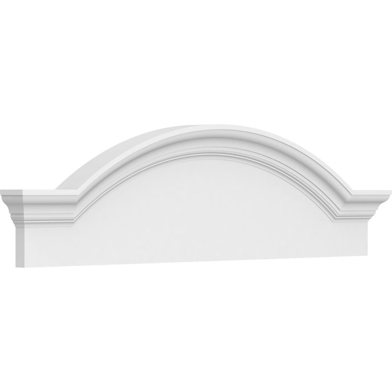 Arche de segment avec fronton en PVC de qualité architecturale Flankers, H 11 po x l 40 po x P 2 1/2 po