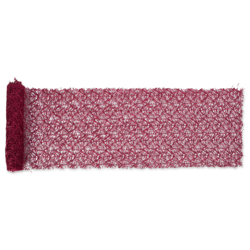 Julia Sequin Mesh Table Runner, Red