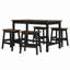Table de salle à manger en bois et 4 tabourets Delja | August Grove®-960538512-960538514