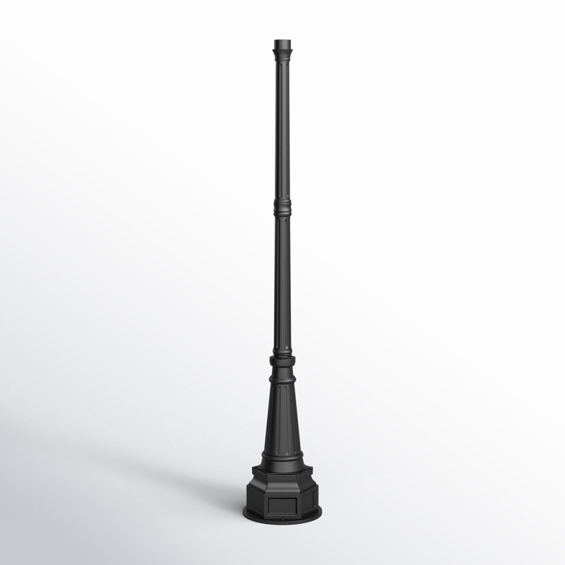 Base de poteau d'extérieur 84,25 po Almee, Noir