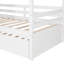 Lit simple en bois avec lit gigogne simple (blanc)