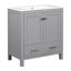 Meuble-lavabo de 30 po gris. Lavabo simple avec mécanisme de fermeture en douceur. Armoire de rangement à 2 portes et 1 tiroir. Armoire en bois massif gris, évier, efficacité de travail-296701721-296701722