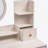 Vanity Table + Cushioned Stool, Touch Control LED Mirror, Large Capacity Storage Cabinet, 5 Drawers, Fashionable Makeup Furniture, Length Adjustable