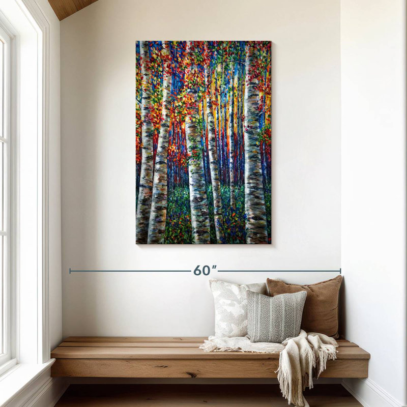 Harnek The Aspen Symphony Forest Impasto, 45" H x 30" W