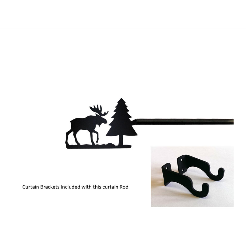 Landin Adjustable Single Curtain Rod, 21" - 35"