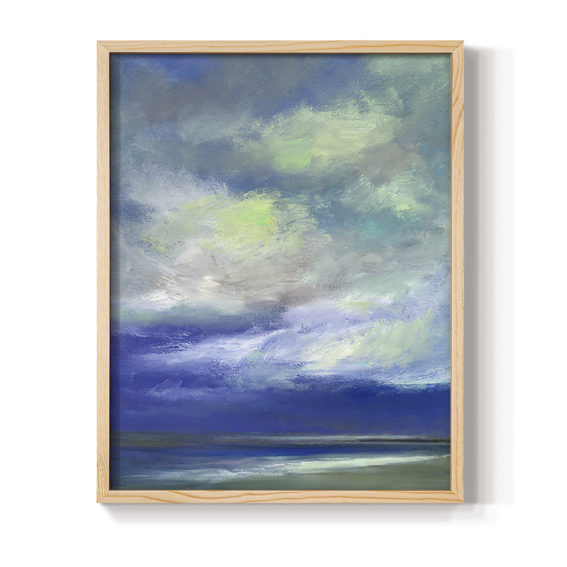 Island Dusk Framed Print - Solid Wood, 15" H x 12" W