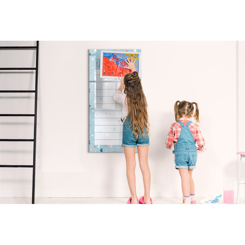 Magnetic Memo Board Whiteboard - 60 x 120 cm - With Marker and Magnets - To do list