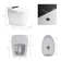 Smart Bidet Toilet Combo with Auto Open Lid and Heated Seat, 4-Flush Ways, Warm Wash/Dryer, LED display (Remote Included)
