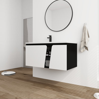 Kemberly 39.94'' Single Bathroom Vanity with Ceramic Top