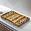 Expandable Acacia Cutlery Drawer Organiser for Kitchen, 5 x 55 x 43 cm-517606013