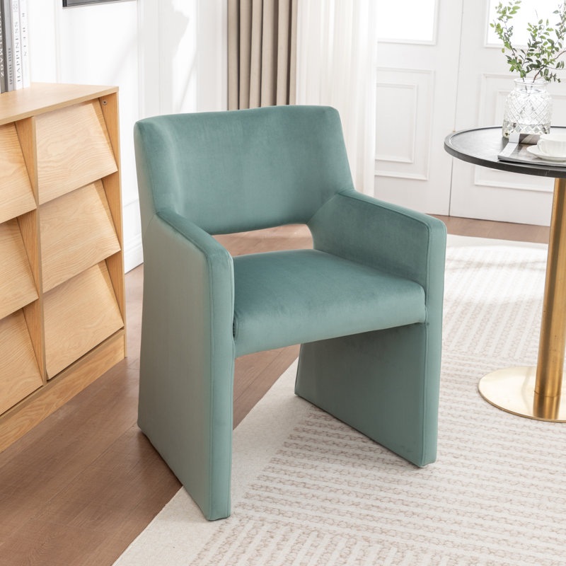 Chaise de salle à manger rembourrée Noah, Vert