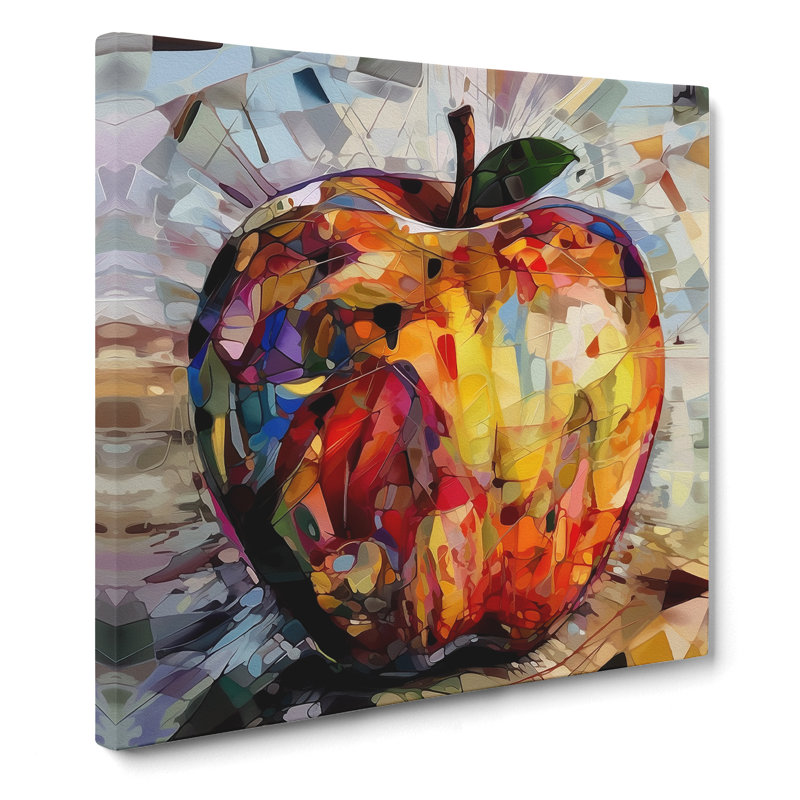 Apple Modern Art - Wrapped Canvas - Framed Print, 50cm H x 50cm W x 3cm D