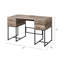 Bureau à rebord avec port USB Desirre