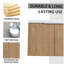 Meuble-lavabo mural avec lavabo et armoire latérale, porte à fermeture en douceur, armoire combinée-1221132723