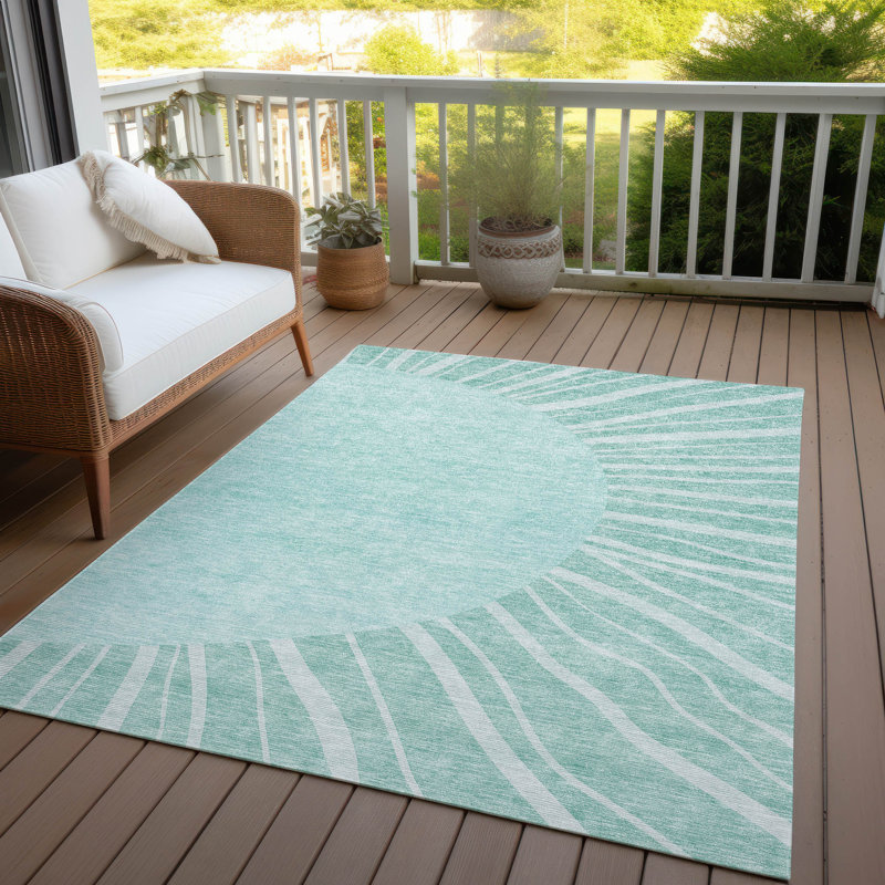 Melania Abstract Indoor / Outdoor Rug, Rectangle 3' x 5'
