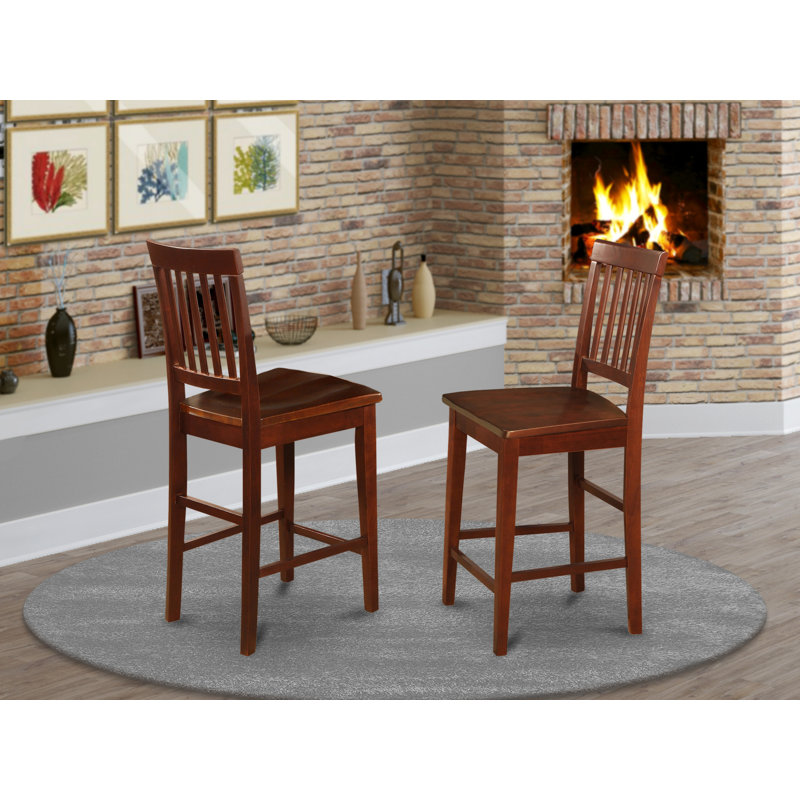 Tabouret de bar Vernon, Acajou