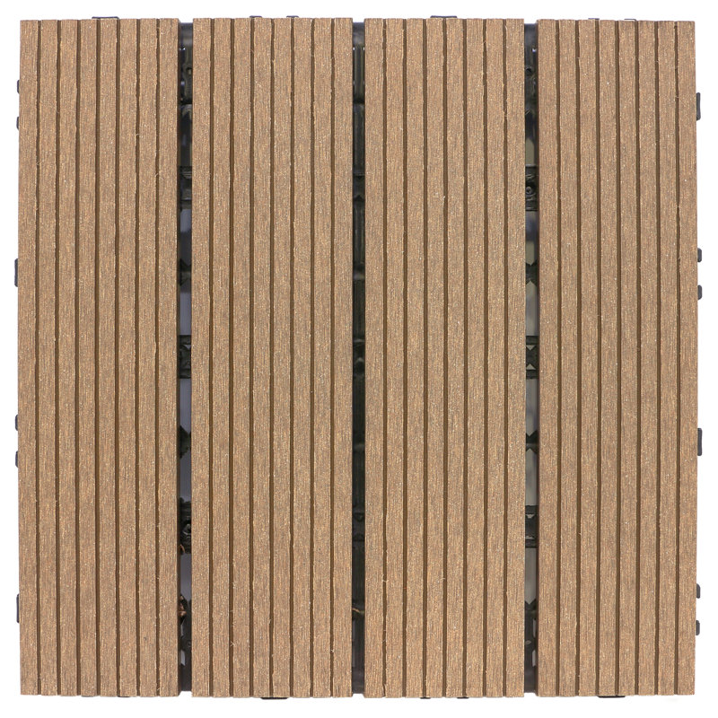 1 ft. x 1 ft. Composite Deck Tile (12 per Case), Brown