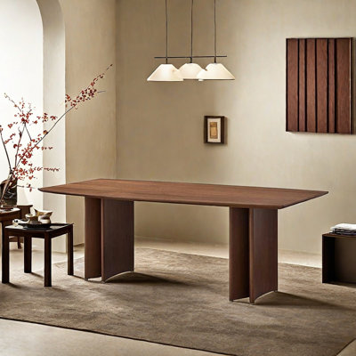 Solid ash rectangular dining table