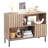 Entryway Table, Mid Century Modern Sideboard Buffet Cabinet With Fluted Door