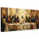 Art mural en toile Jésus, le dernier souper, relief blanc, élégante décoration murale chrétienne pour le salon, la salle à manger, la salle de prière, art biblique sur toile pour la décoration intérieure, 28 po x 58 po
