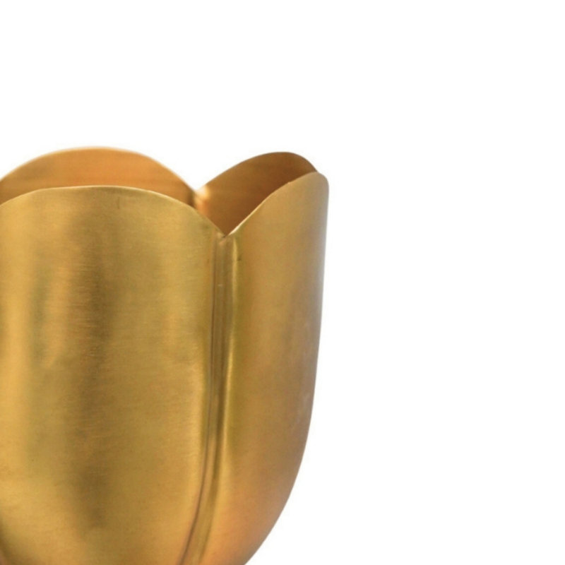 Metal Pot Planter, Gold