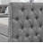 Twin sized upholstered daybed featuring two drawers, adorned with buttons and copper nails on its square arms-1872841670