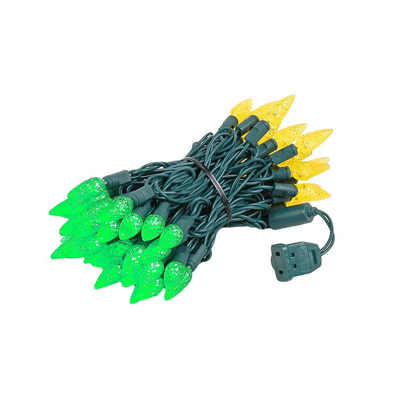 Guirlande lumineuse 70 lumières, Vert / Jaune