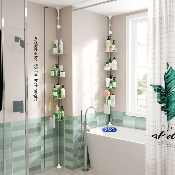 https://assets.wfcdn.com/im/50993450/resize-h600-w600%5Ecompr-r85/2424/242480636/Lisamaria+Tension+Pole+Stainless+Steel+Shower+Shelf.jpg