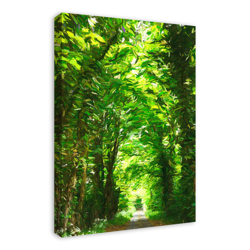 Reproduction d’art sur toile tendue vert forêt
