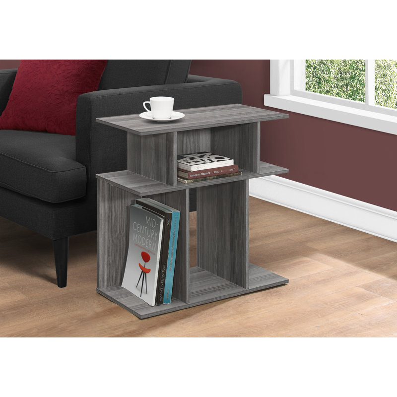 Table de chevet moderne pour table d'appoint et table d'appoint pour salon et chambre à coucher, Gris, Gris