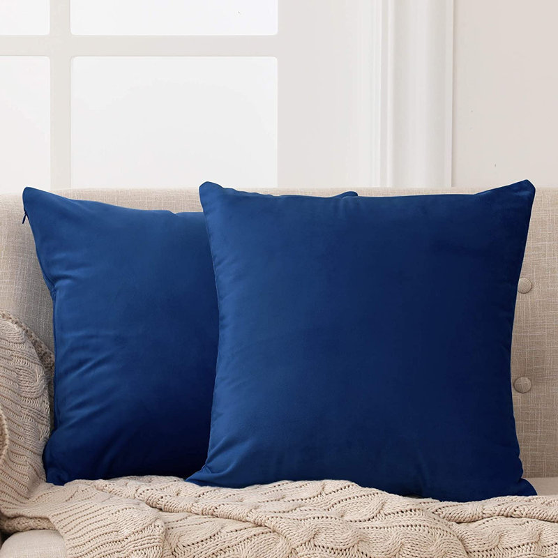 Frith Square Cushion Cover, 51cm H x 51cm W x 1cm D, Navy Blue