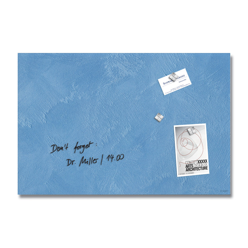 Artverum Wall Mounted Glass Board, 40cm H x 60cm W x 60cm L