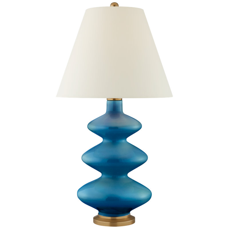 Christopher Spitzmiller Smith Medium Table Lamp, Blue, 29.25" H x 16" W x 16" D