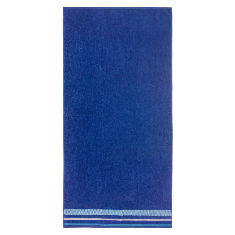 Ensemble de serviettes 100% coton 2 pièces Beach, Bleu foncé