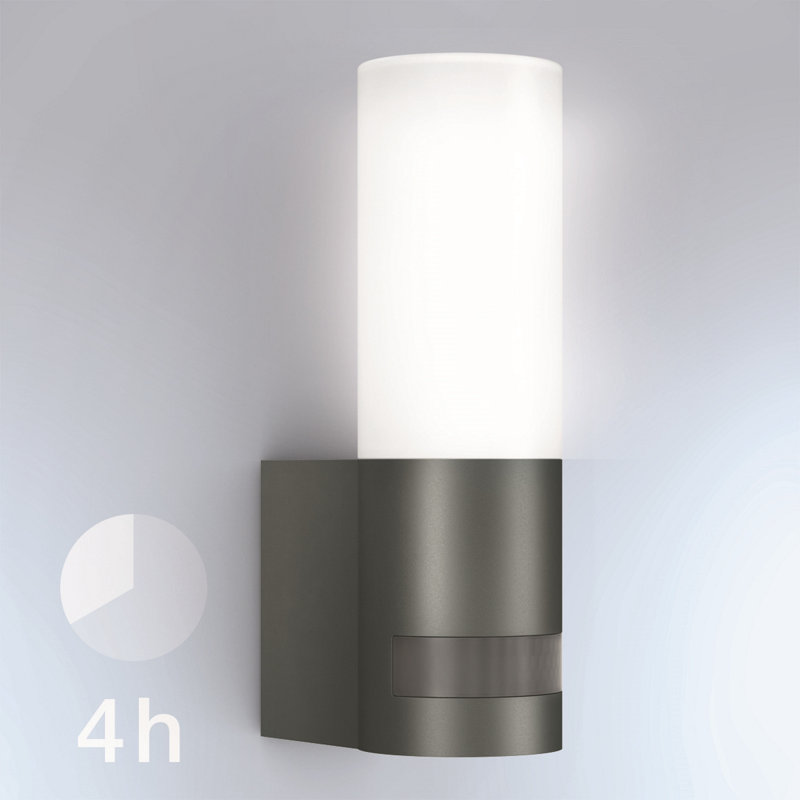 LED Outdoor Wall Light L 605 S Anthracite Opal Glass Motion Sensor Softlight Start
